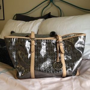Michael Kors metallic tote